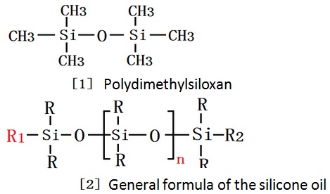 Polydimethylsiloxan의 실리콘 기름의 일반적인 공식