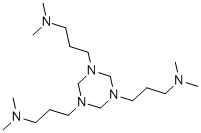 1,3,5-Tris [프로필 3 (di메틸 아미노)] hexahydro 1,3,5 triazine 구조